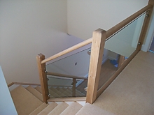 A brand new modern staircase