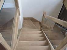 A brand new modern staircase
